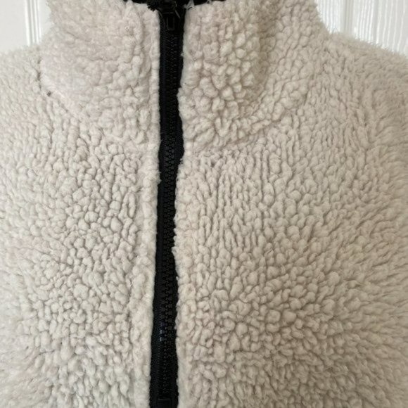 No Boundaries Womens White Sherpa Recycled Polyester Pullover Hoodie XXL Winter - Picture 10 of 11